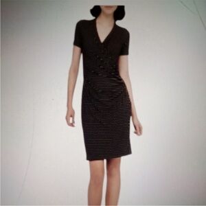 Norma Kamali Black and White Polka Dot Midi Dress